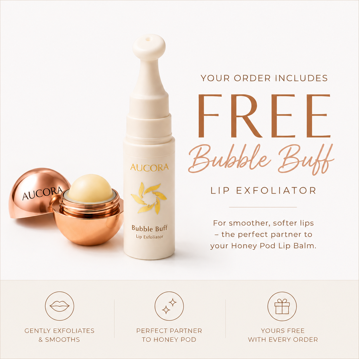 Honey Pod - Nourishing Lip Balm & Free Bubble Buff