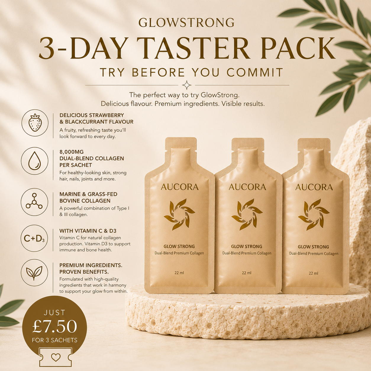 Glow Strong 3-Day Taster Pack